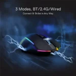 Redragon M693 Trident Pro Wired and Wireless Gaming Mouse (Bluetooth) (Black) - Image 5