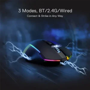 Redragon M693 Trident Pro Wired and Wireless Gaming Mouse (Bluetooth) (Black) - Image 5